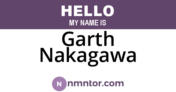 Garth Nakagawa
