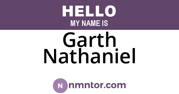 Garth Nathaniel