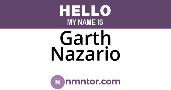 Garth Nazario