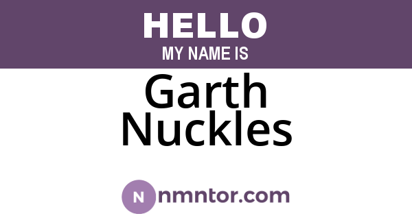 Garth Nuckles