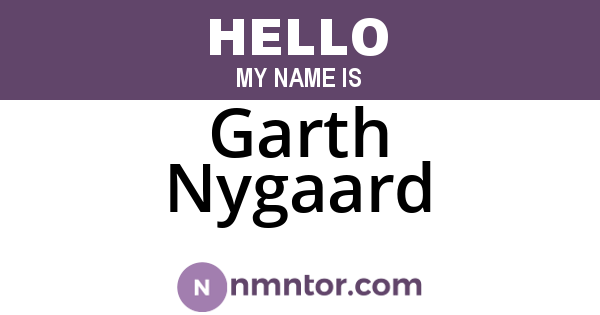 Garth Nygaard