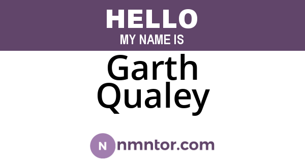 Garth Qualey