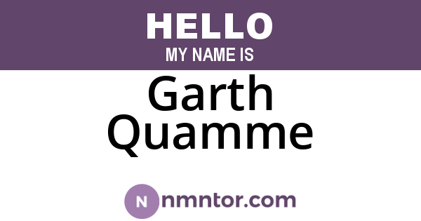 Garth Quamme