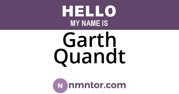 Garth Quandt