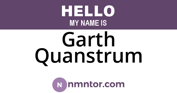 Garth Quanstrum