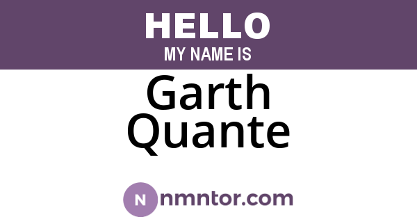 Garth Quante