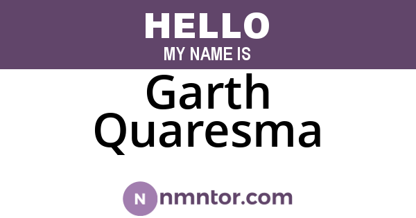 Garth Quaresma