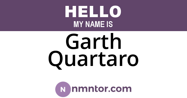 Garth Quartaro