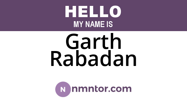 Garth Rabadan