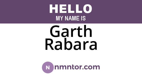 Garth Rabara