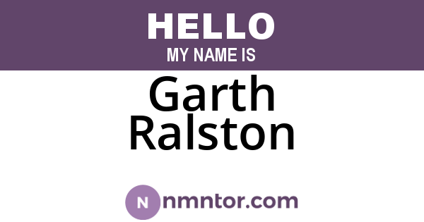 Garth Ralston
