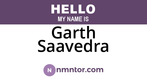 Garth Saavedra