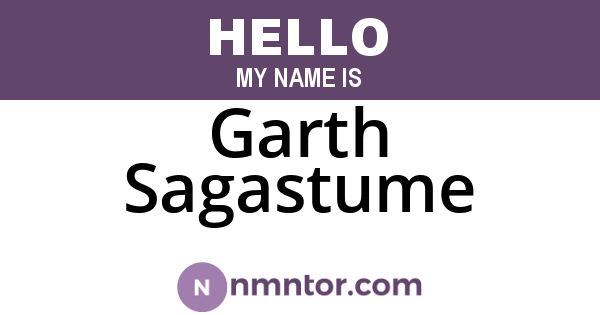 Garth Sagastume