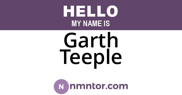 Garth Teeple