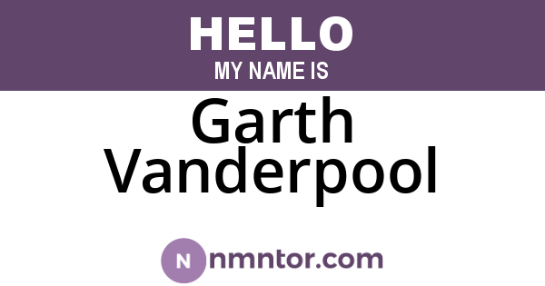 Garth Vanderpool