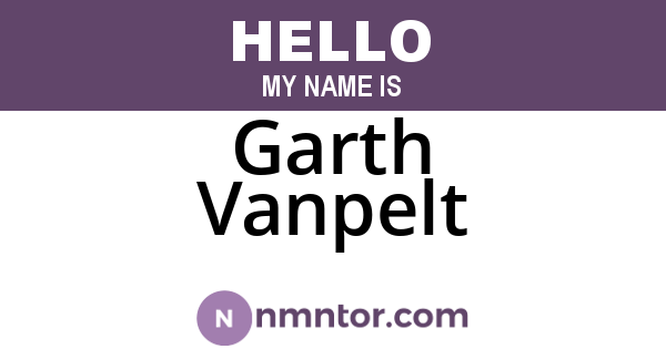 Garth Vanpelt