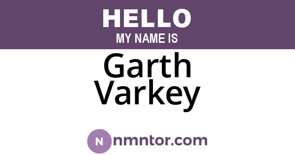 Garth Varkey