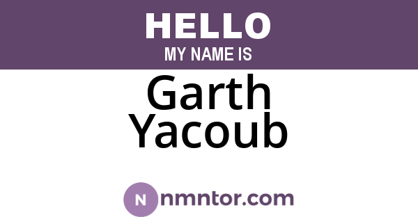 Garth Yacoub