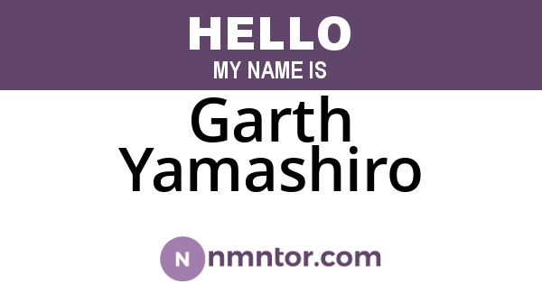Garth Yamashiro