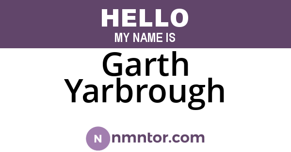 Garth Yarbrough
