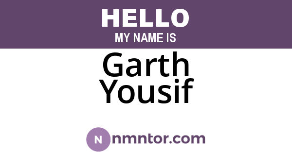 Garth Yousif