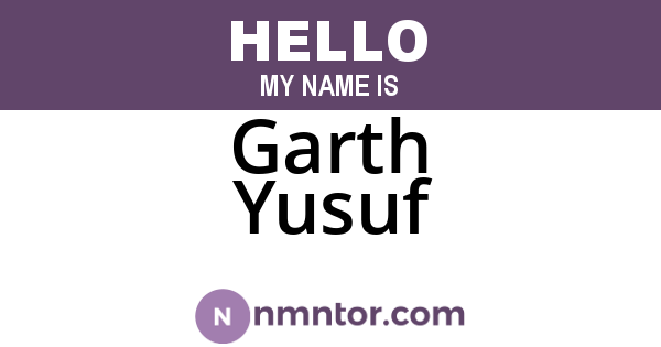 Garth Yusuf