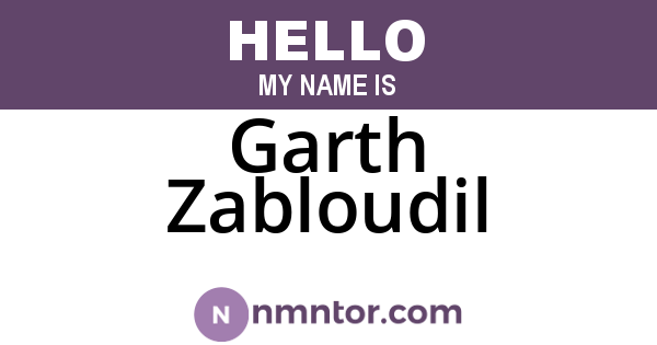 Garth Zabloudil