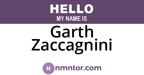 Garth Zaccagnini