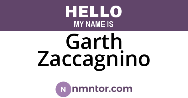 Garth Zaccagnino