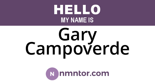 Gary Campoverde