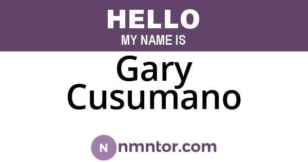 Gary Cusumano