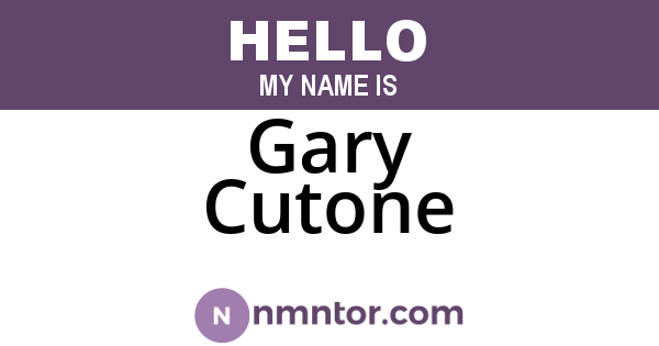 Gary Cutone