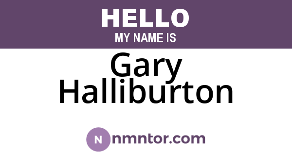 Gary Halliburton