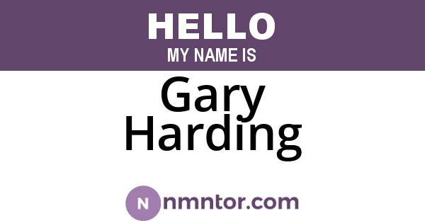 Gary Harding