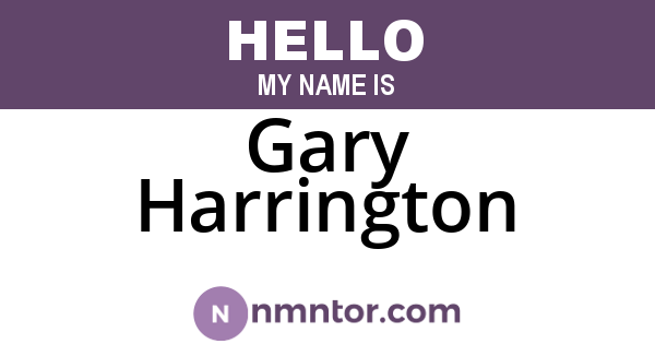 Gary Harrington