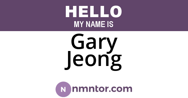 Gary Jeong