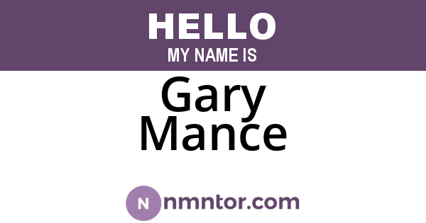 Gary Mance