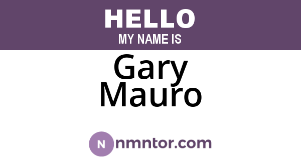 Gary Mauro