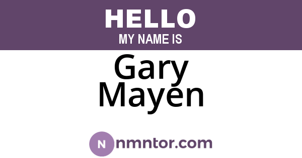 Gary Mayen
