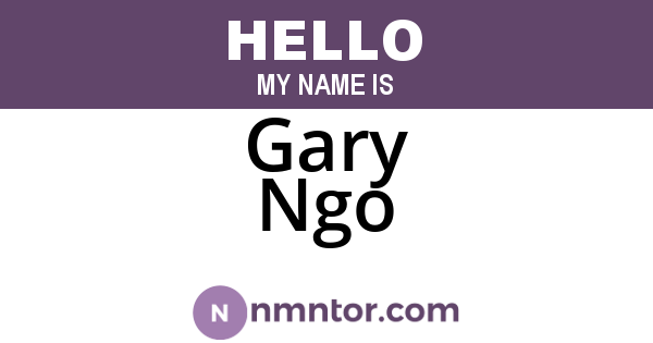 Gary Ngo