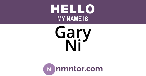 Gary Ni