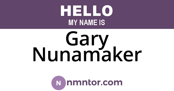 Gary Nunamaker