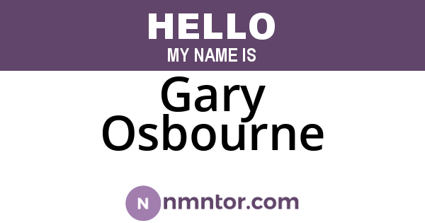 Gary Osbourne