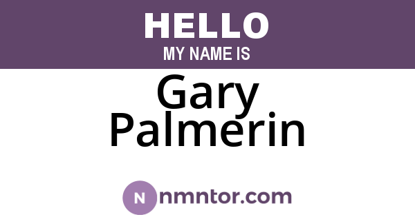 Gary Palmerin