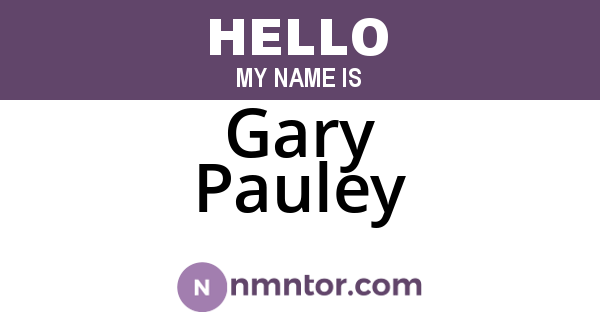 Gary Pauley
