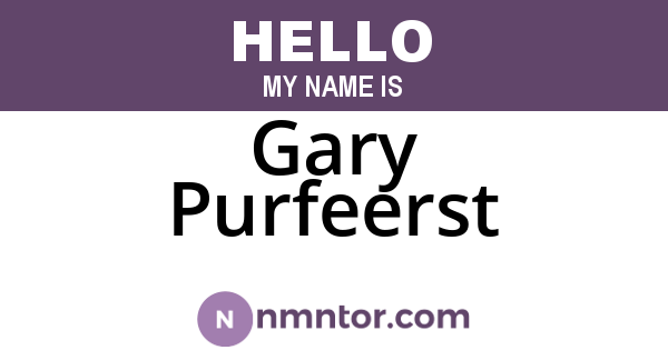 Gary Purfeerst