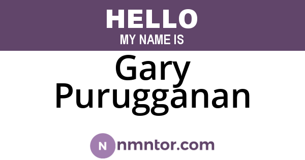Gary Purugganan