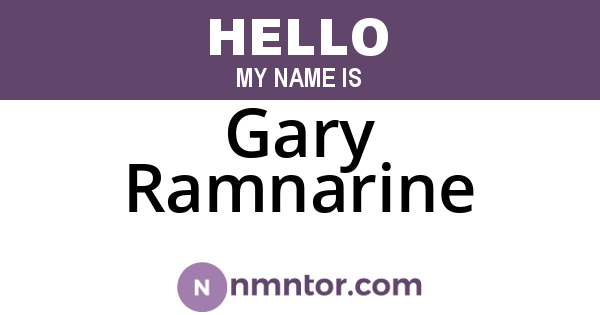 Gary Ramnarine