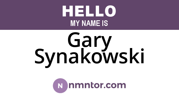 Gary Synakowski