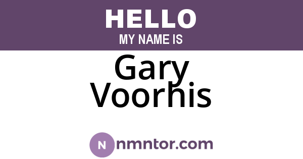 Gary Voorhis
